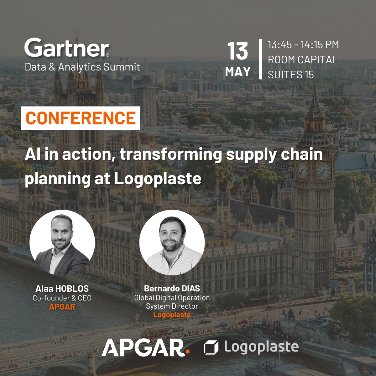Session Gartner London 2026 - Logoplaste supply chain AI